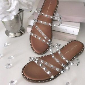 Madden Girl Clear Studded Sandals